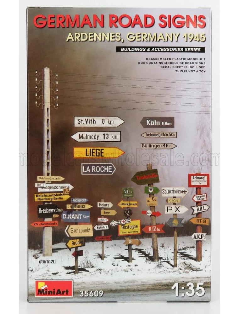 ACCESSORIES - GERMAN ROAD SIGNS MILITARY ARDENNES GERMANY 1945 - /