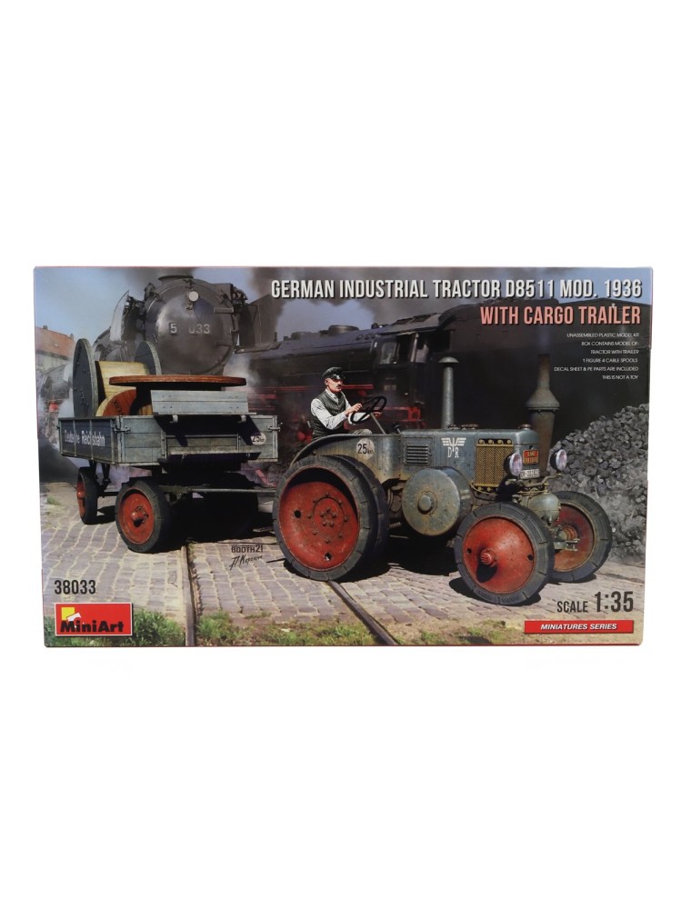 LANZ - BULLDOG D8511 GERMAN INDUSTRIAL TRACTOR WITH CARGO TRAILER 1936 - /