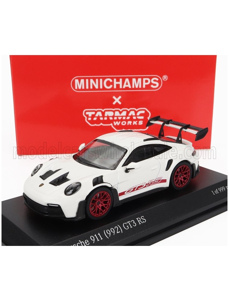 PORSCHE - 911 992 GT3 RS COUPE 2022 - WHITE RED - 1/64