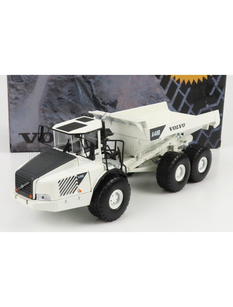 VOLVO - A40D TRUCK CASSONATO RIBALTABILE CAVA MINERARIA TRACTOR 3-ASSI 2001 - WHITE BLACK