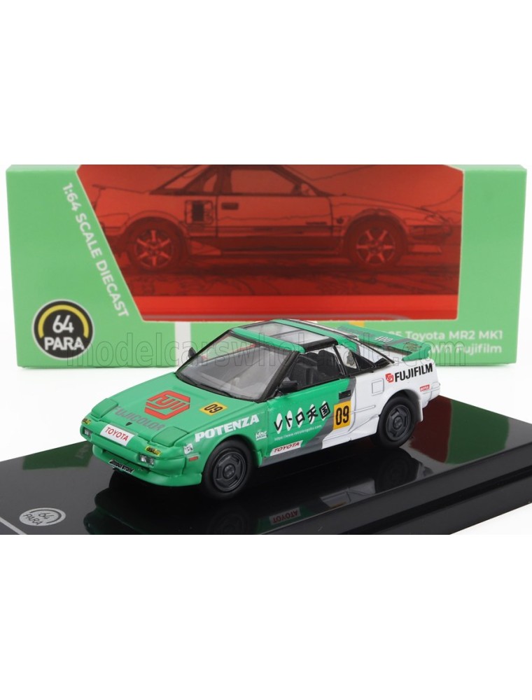 TOYOTA - MR2 MKI N 09 AW11 FUJIFILM LHD 1995 - GREEN WHITE - 1/64