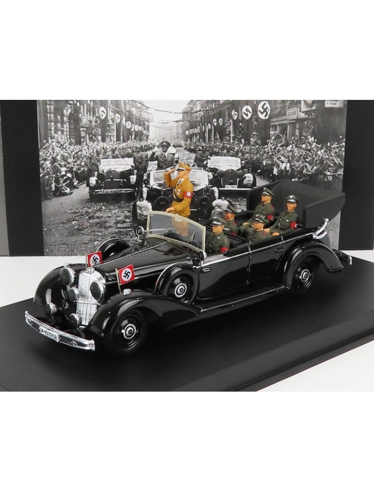 MERCEDES BENZ - 770K PARADE CABRIOLET OPEN 1938 WITH FIGURES ADOLF HITLER - HERMANN GﾖRING - HEINRICH HIMMLER - REINARD HEYDRICH