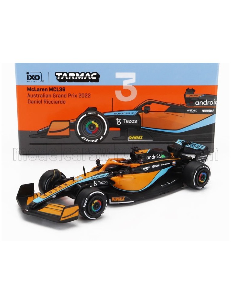 McLAREN - F1  MCL36 TEAM MCLAREN N 3 JAPAN GP 2022 DANIEL RICCIARDO - ORANGE LIGHT BLUE