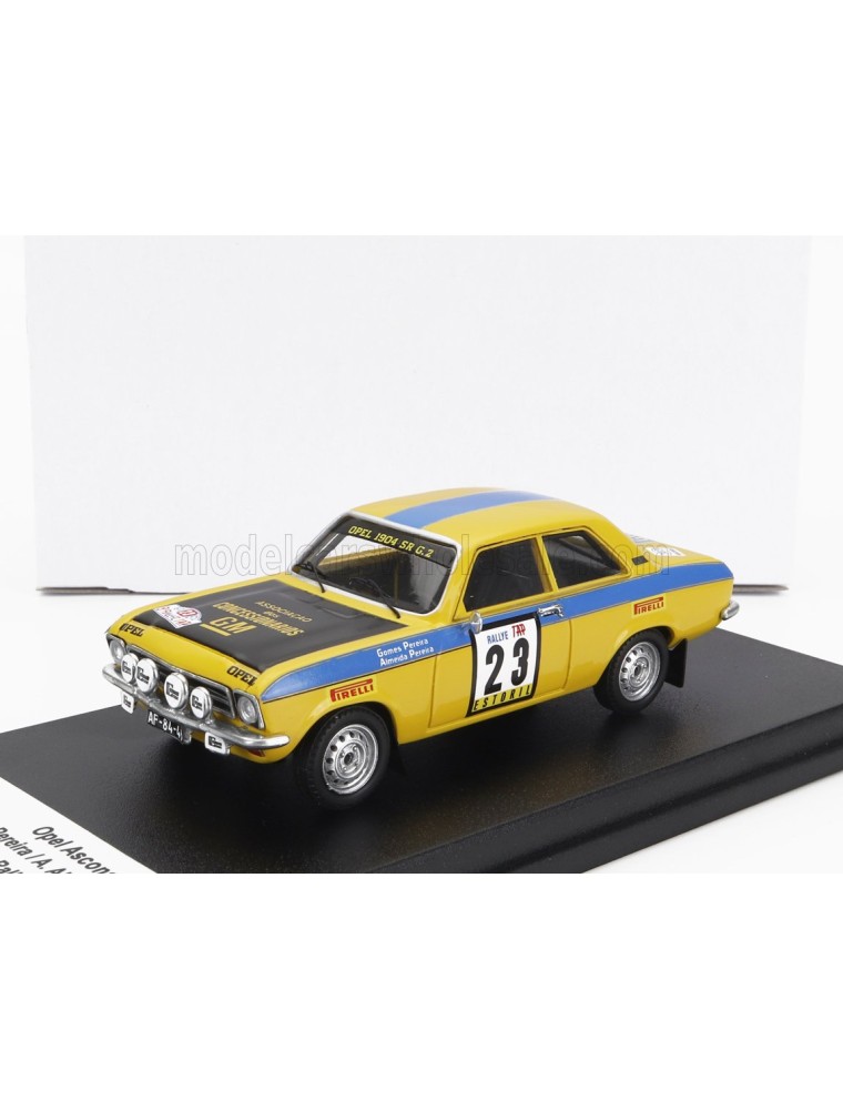 OPEL - ASCONA (night version) N 23 RALLY TAP 1974 G.PEREIRA - A.AIMEIDA PEREIRA - YELLOW BLUE