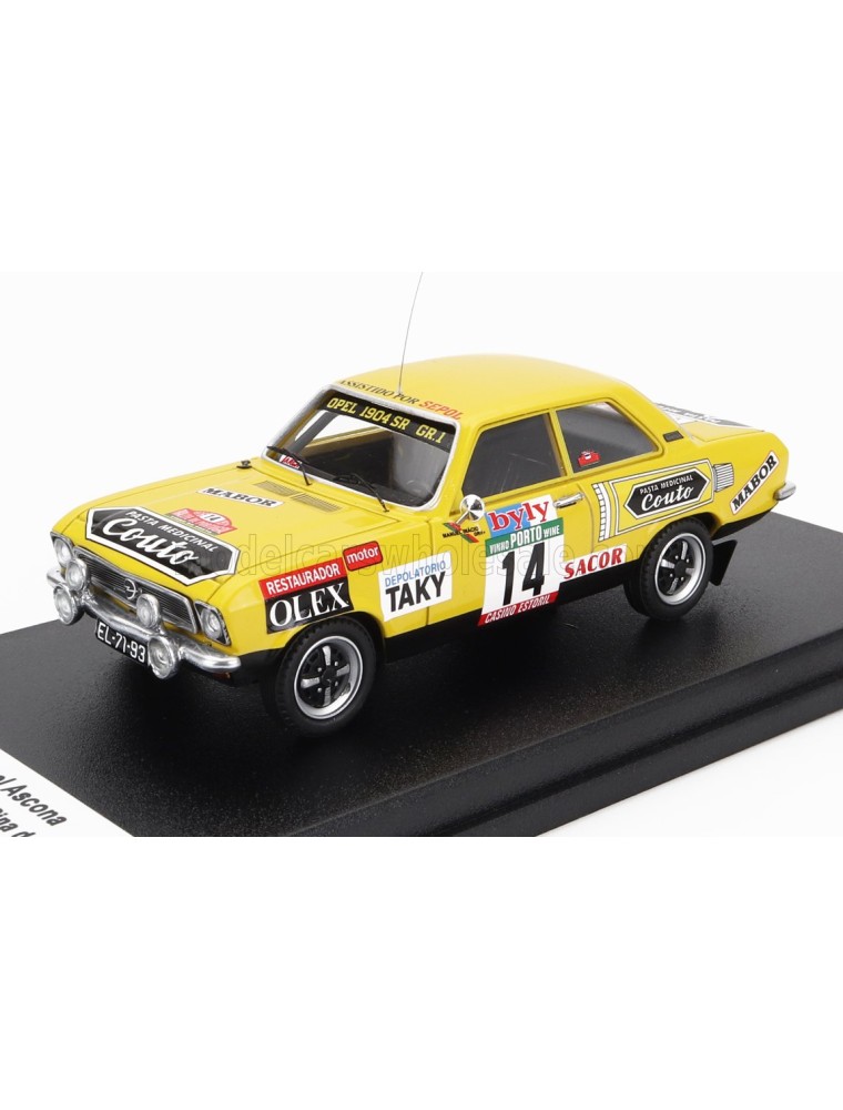 OPEL - ASCONA (night version) N 14 9th RALLY PORTUGAL 1976 MANUEL INACIO - PINA DE MORAIS - YELLOW - 1/43