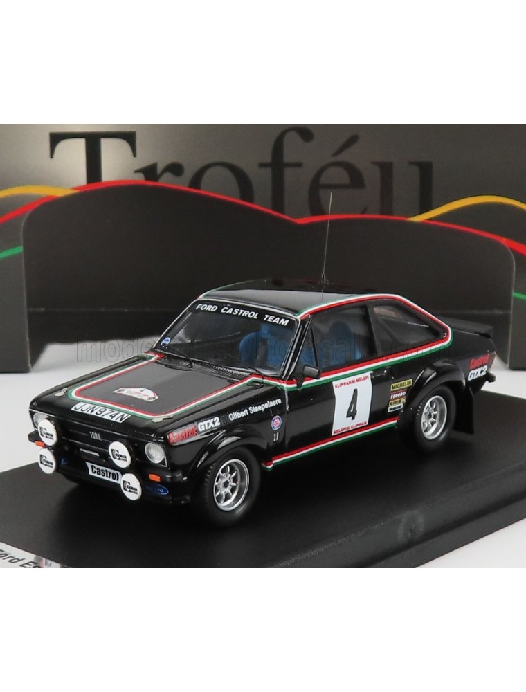 FORD ENGLAND - ESCORT MKII (night version) N 4 RALLY YPRES 1977 G.STAEPELAERE - F.FRANSSEN - BLACK - 1/43