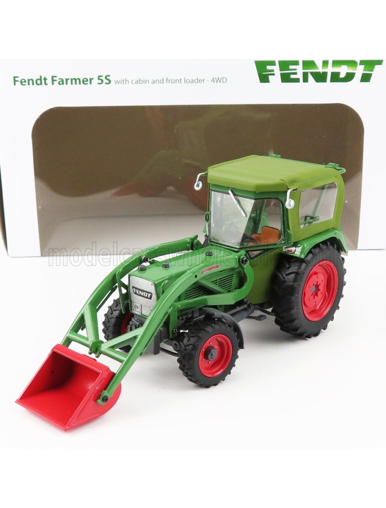 FENDT - FARMER 5S 4WD TRACTOR WITH FRONT LOADER 1975 - GREEN RED