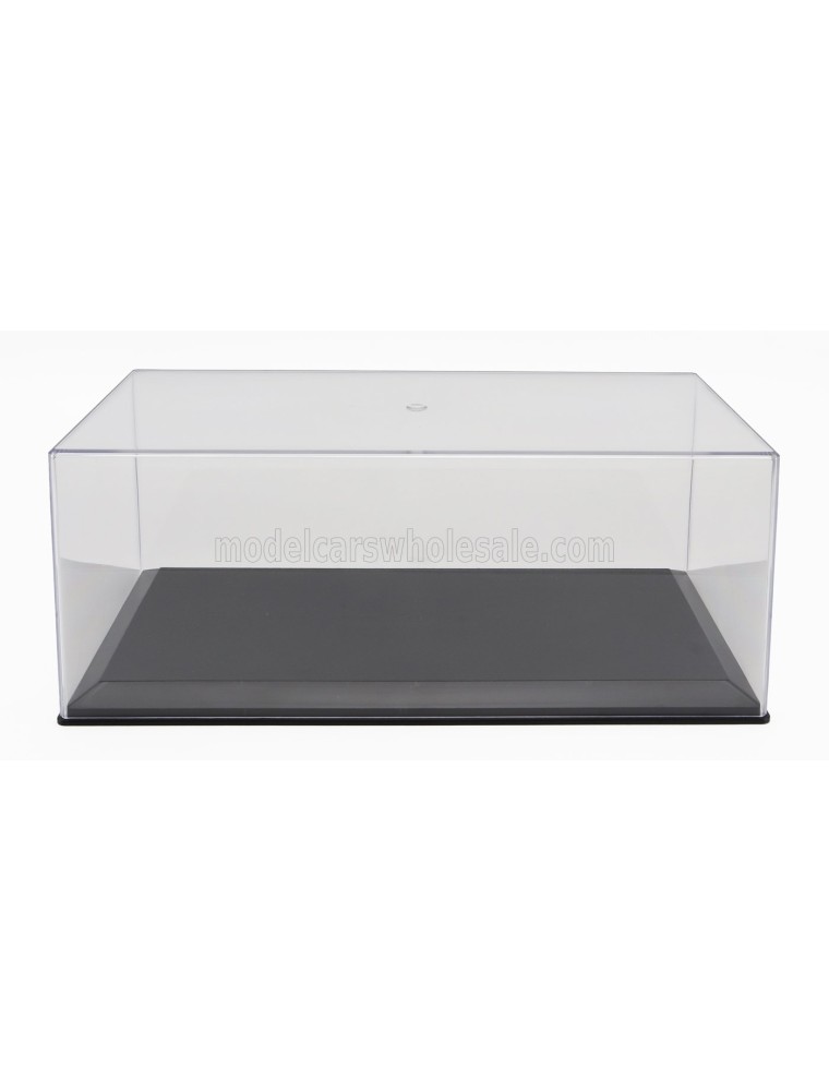 VETRINA DISPLAY BOX - BOX FOR 1/18 BASE IN PLASTICA NERA - PLASTIC BASE BLACK - Lungh.LENGTH cm 33.5 X Largh.WIDTH cm 17.3 X Alt