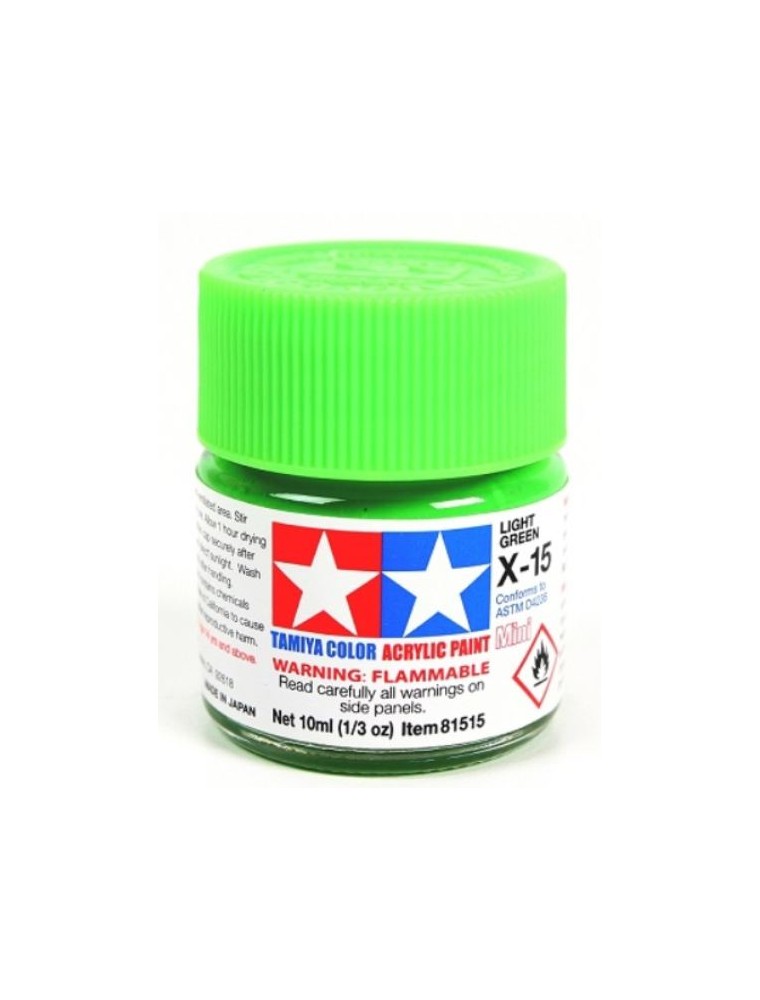 Tamiya - Colore acrilico X-15 Light Green 1pz da 10ml  lucido