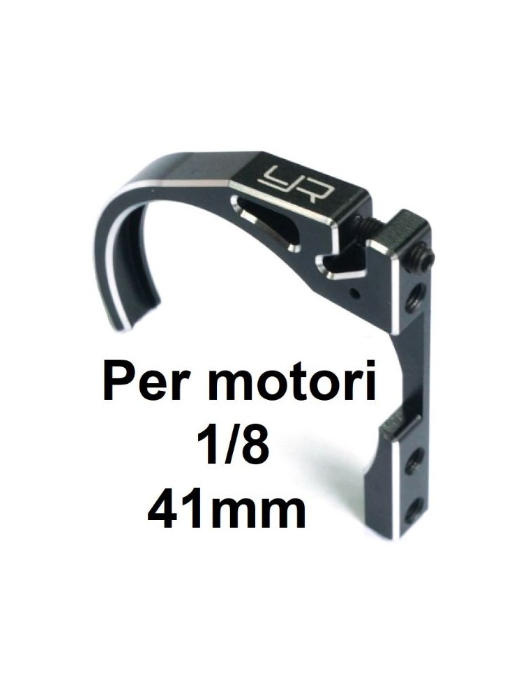 Yeah Racing - Supporto nero per motori 1/8 41mm per ventole da 30 o 40mm