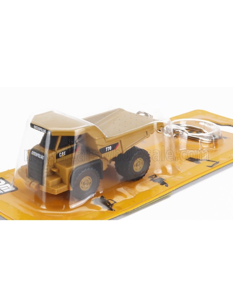 CATERPILLAR - PORTACHIAVI - KEYRING CAT770 CASSONE RIBALTABILE CAVA MINERARIA - HIGHWAY TRUCK - CM.5.5 - YELLOW BLACK