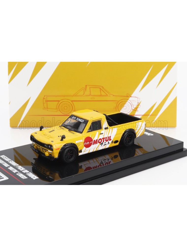 NISSAN - SUNNY PICK-UP (B120) HAKOTORA MOTUL 1975 - YELLOW WHITE - 1/64