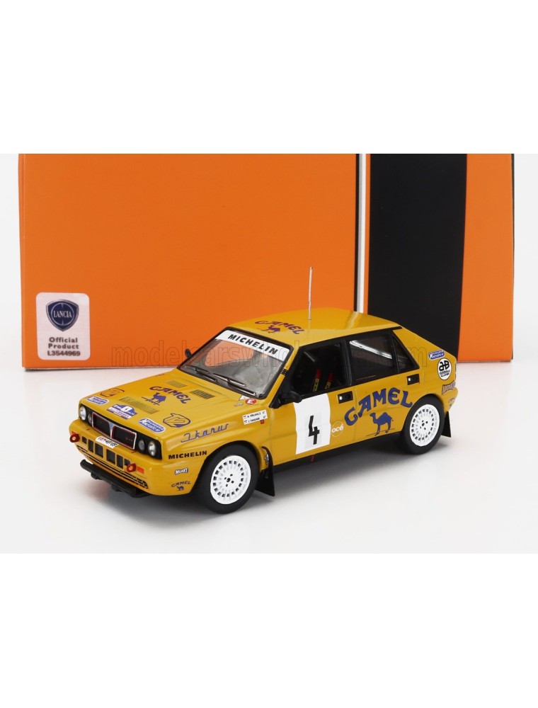 LANCIA - DELTA INTEGRALE 16V TEAM CAMEL N 4 RALLY BOHEMIA 1989 ATTILA FERJANCZ - JANOS TANDARI - YELLOW BLUE - 1/43