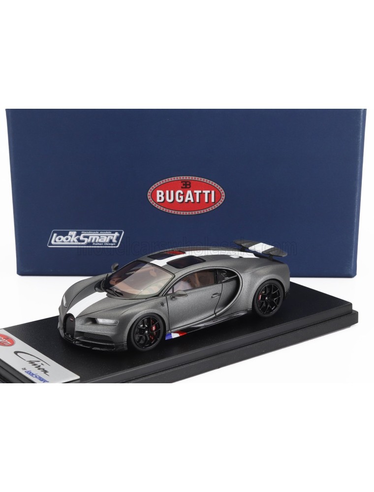 BUGATTI - CHIRON SPORT LES LEGENDES DU CIEL 2018 - GRIS SERPENT - MATT GREY WHITE