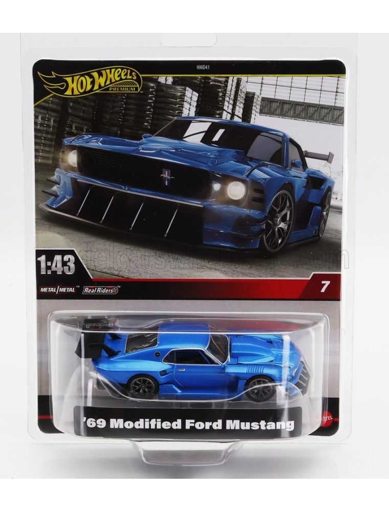 FORD USA - MUSTANG MODIFIED COUPE 1969 - BLISTER BOX - BLUE MET