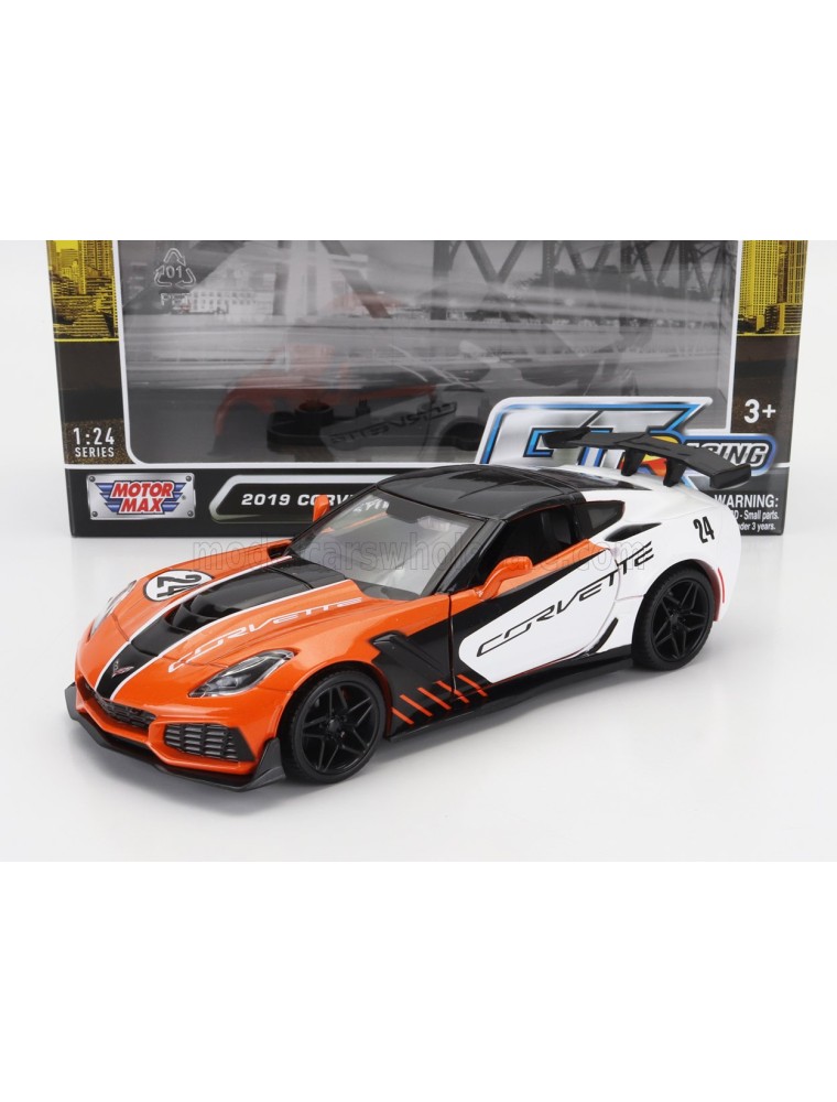 CHEVROLET - CORVETTE ZR1 N 24 RACING 2019 - WHITE BLACK ORANGE