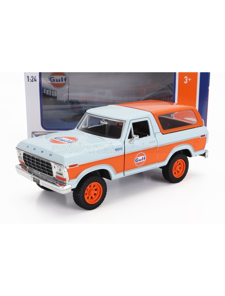 FORD USA - BRONCO GULF 1978 - LIGHT BLUE ORANGE