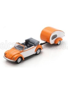 VOLKSWAGEN - BEETLE CABRIOLET WITH CARAVAN TRAILER 1960 - ORANGE WHITE