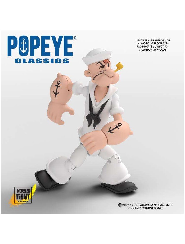 Popeye Wave 2 Popeye White Suit Af Action Figura Boss Fight Studio