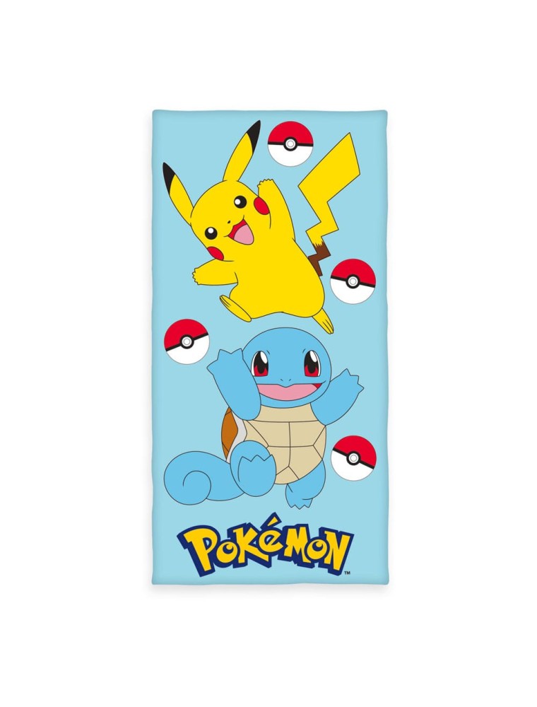 Pokemon Velour Pikachu & Squirtle 75 X 150 Cm Herding