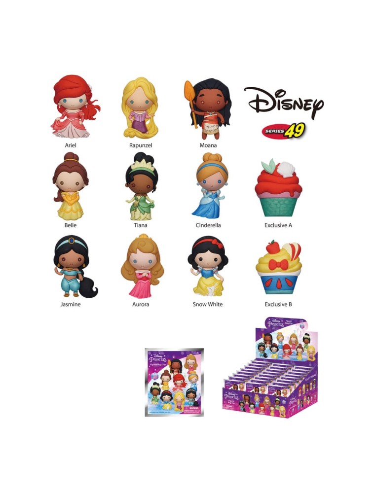 Disney Princess Pvc Bag Clips  Con Figure Int.