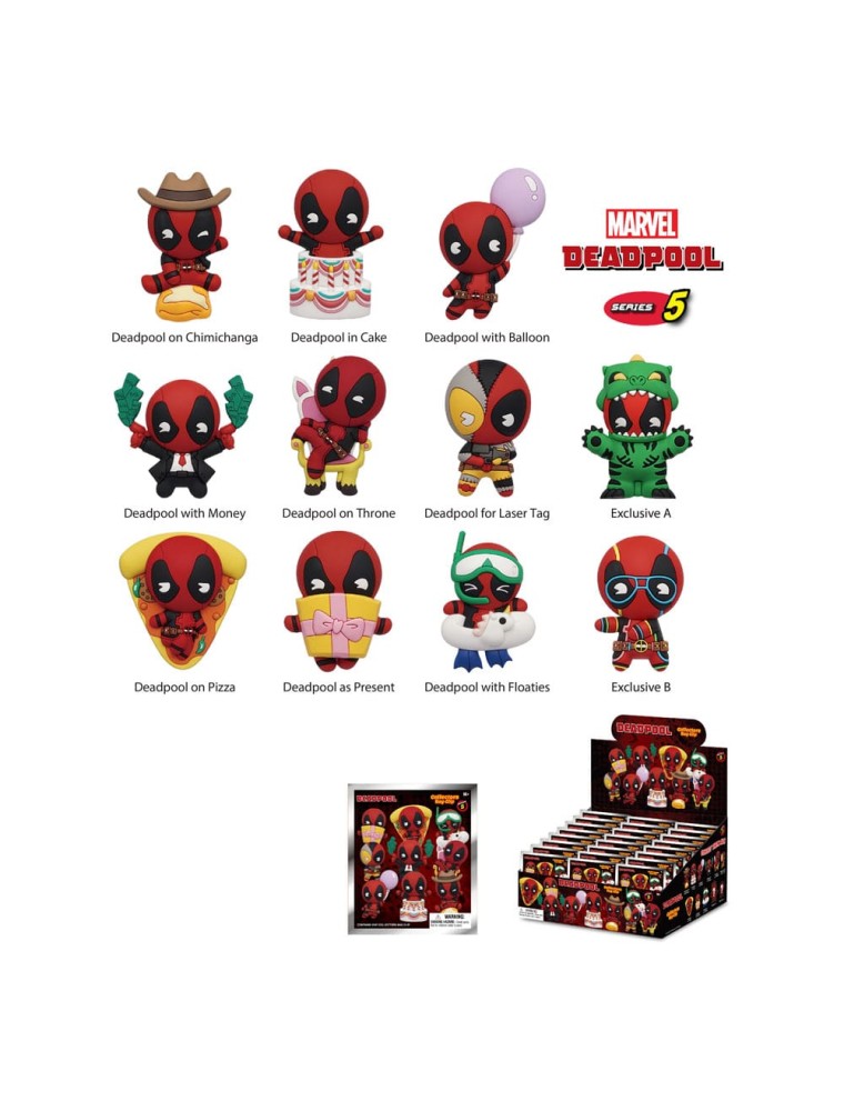 Deadpool Pvc Bag Clips Series 5  Con Figure Int.