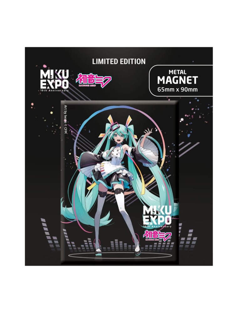 Hatsune Miku Fridge Magnet Miku Expo 10th Anniversary Art By Iwato Ver. Edizione Limitata Popbuddies