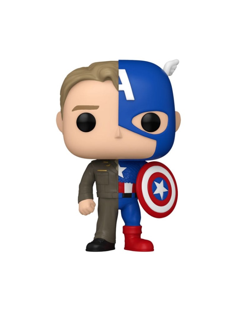 Marvel Pop! Vinile Figura Split- Captain A/steve R 9 Cm Funko