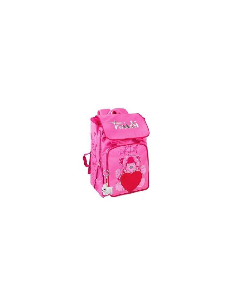 Trudi 60840 Zaino Estensibile Fucsia 44 Cm con Portachiavi