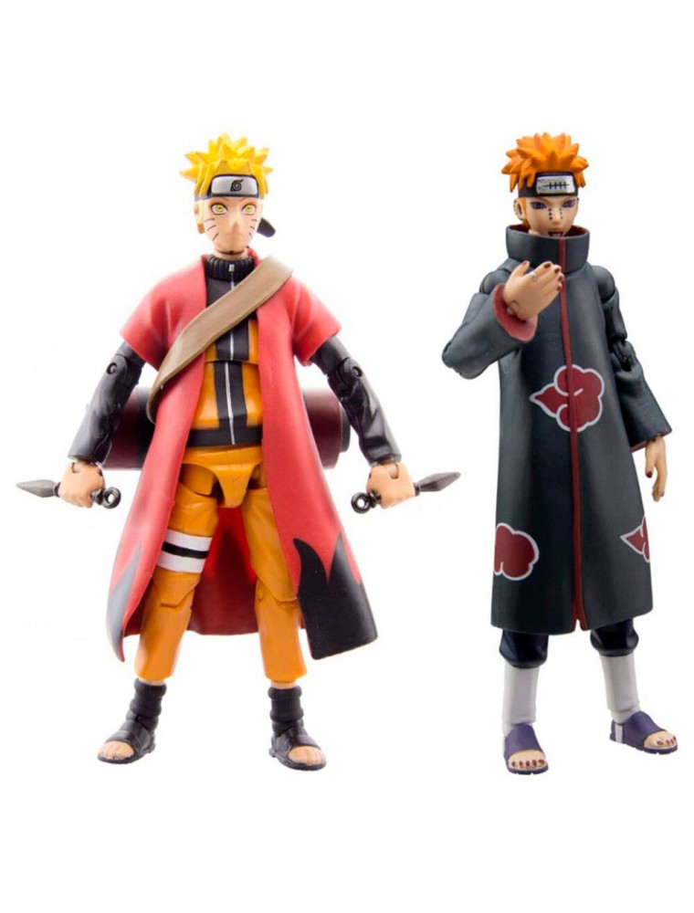 Naruto Shippuden Naruto vs Pain Sage Mode 25th Anniversary set figures 10cm Toynami