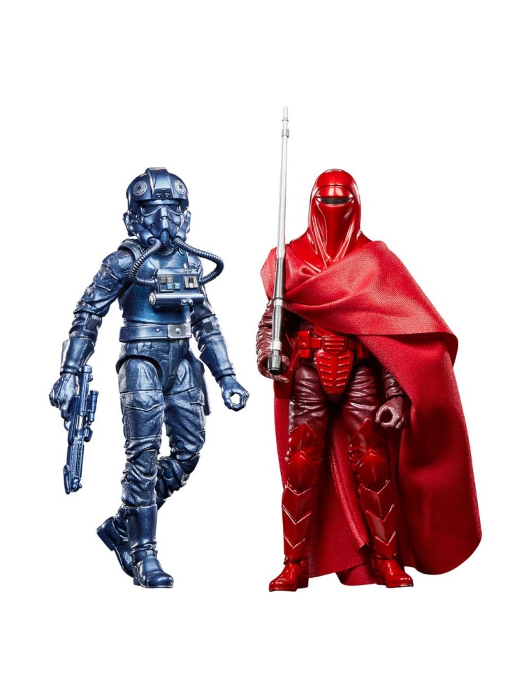 Star Wars Episode Vi Black Series Carbonized Action Figura 2-pack Emperor's Royal Guard & Tie Fighter Pilot Esclusiva 15 Cm