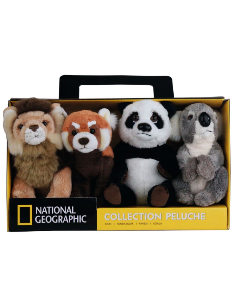 PELUCHE NATIONAL GEOGRAPHIC COLLECTION 4PZ ASSORTIMENTO 18CM ALTRI BRAND - PELUCHE