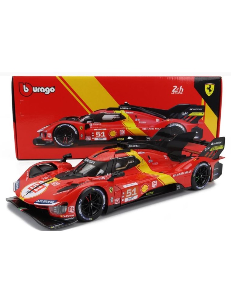 Bburago - Ferrari 499P LMH 2023 #51 1/18 24 winner ore di LeMans