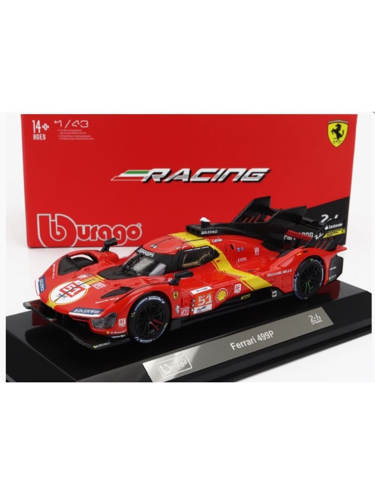 Bburago - Ferrari 499P 3.0L Turbo v6 1/43 Winner LeMans 24h 2023