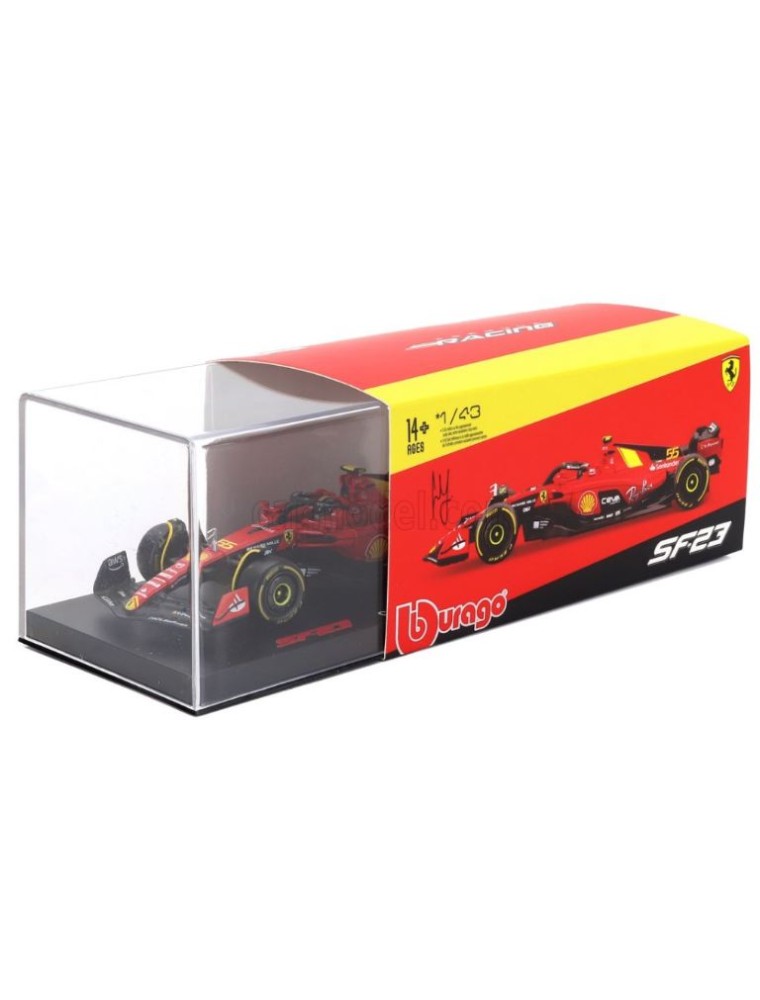 Bburago - Ferrari F1 SF23 Monza Sainz #55  con casco 1/43 anno 2023