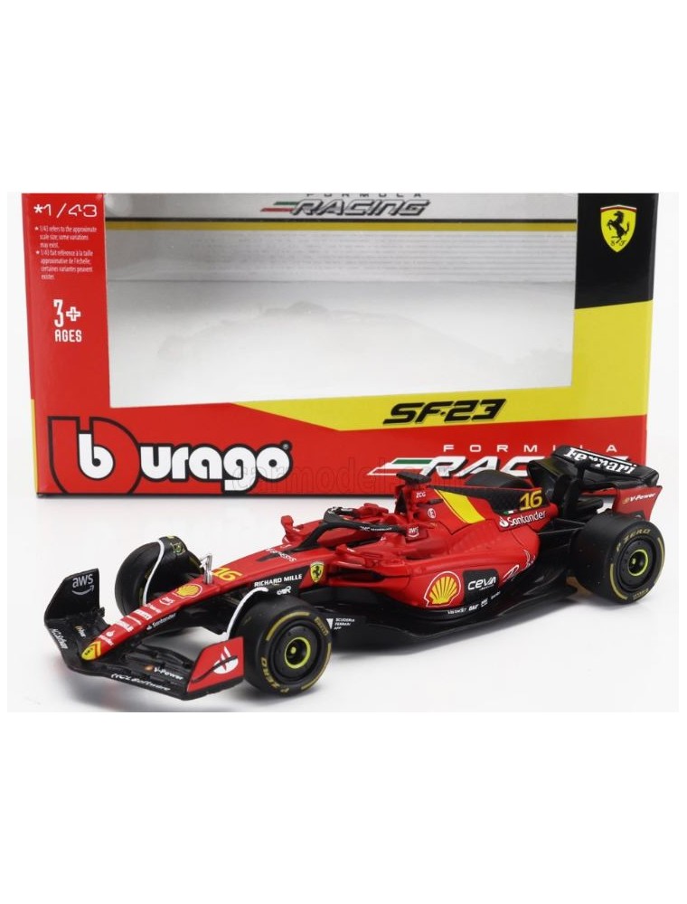 Bburago - Ferrari F1 SF23 2023 Monza Leclerc n16 senza casco 1/43