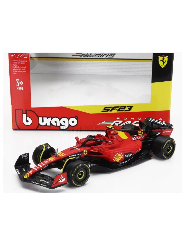 Bburago - Ferrari F1 SF23 Monza Sainz #55 senza casco 1/43 Anno 2023