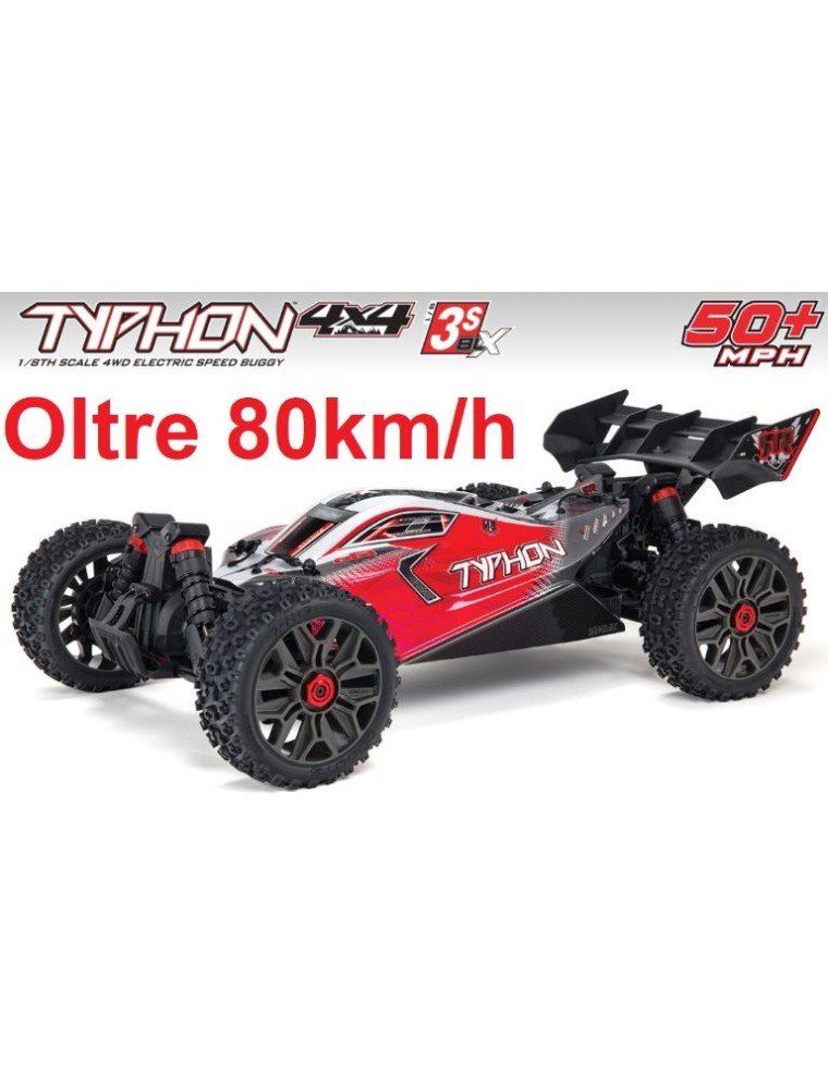 ARRMA - TYPHON 4X4 3S BLX Brushless 1/8th 4wd Buggy Red