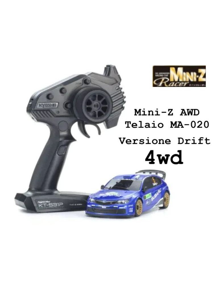 Kyosho - Subaru Impreza WRC 2008 Telaio MA-020 AWD drift Mini-Z 1/28