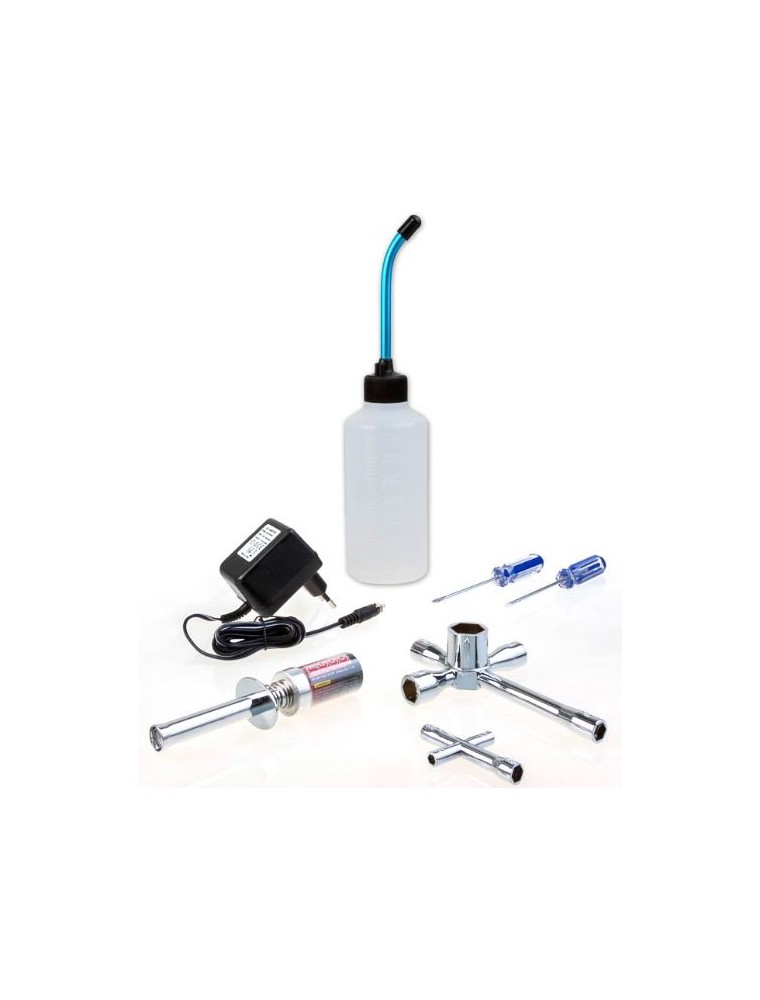 Robitronic - Nitro Starter Kit chiave ed accendi candela con riempitore miscela