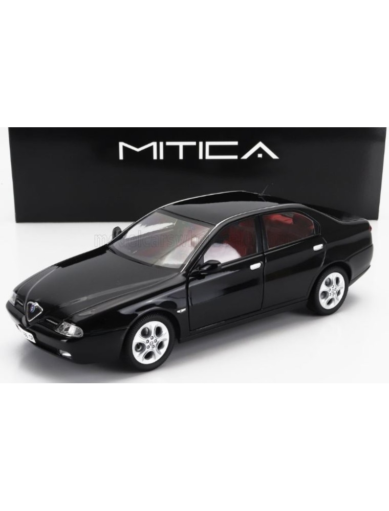 MITICA - Alfa 166 3.0 V6 1998 nera interni rossi 1/18