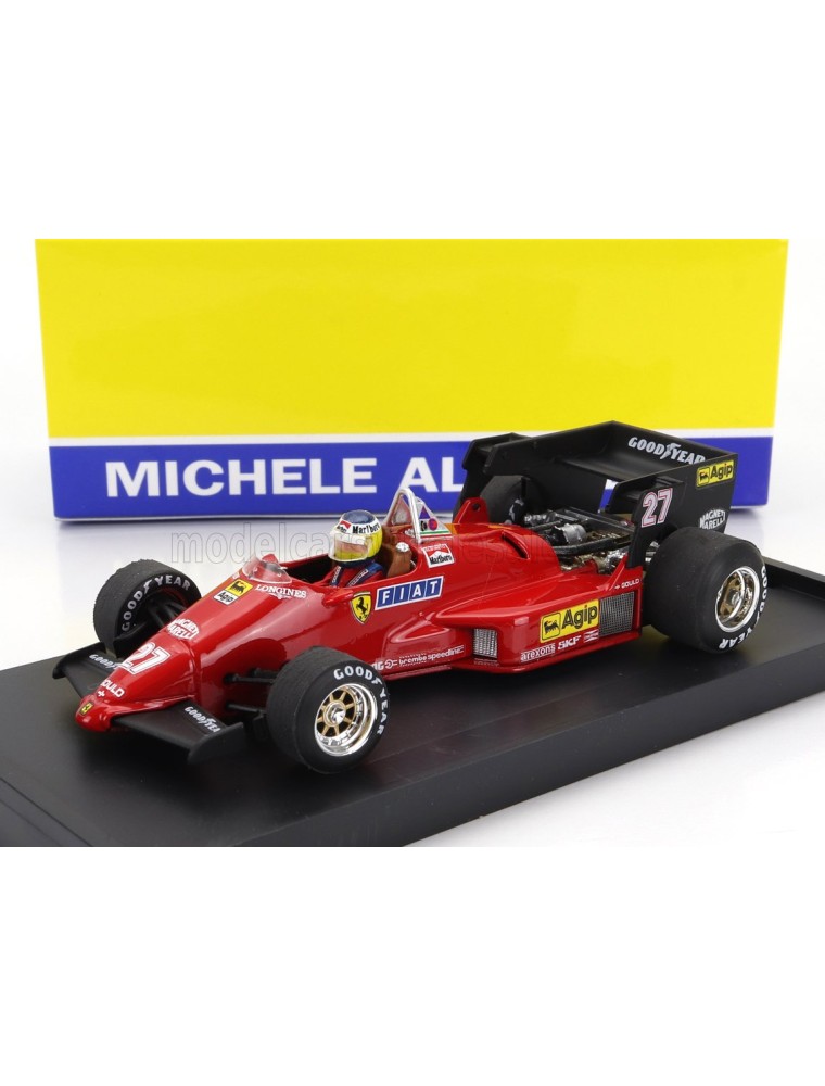 FERRARI - F1 126C4 N 27 WINNER BELGIUM GP 1984 MICHELE ALBORETO - WITH DRIVER FIGURE - RED BLACK