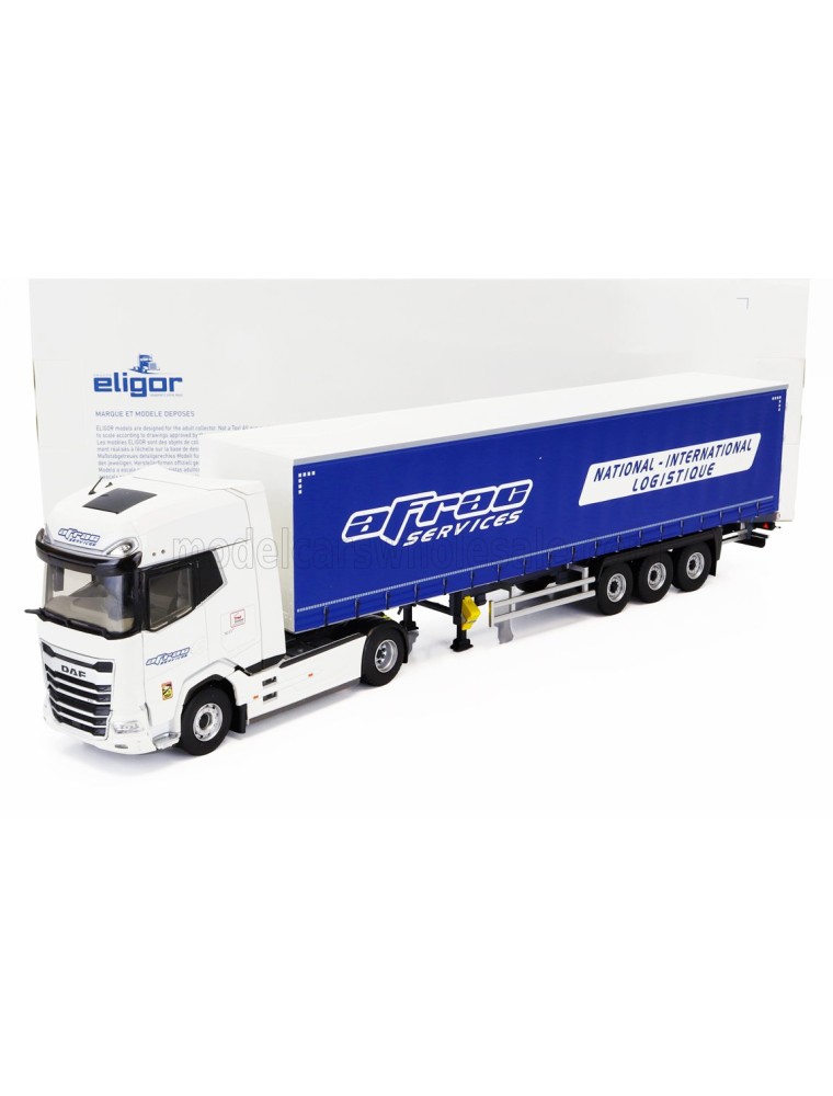 DAF - XG+ TRUCK TELONATO AFRAC SERVICE TRANSPORTS 2023 - WHITE BLUE