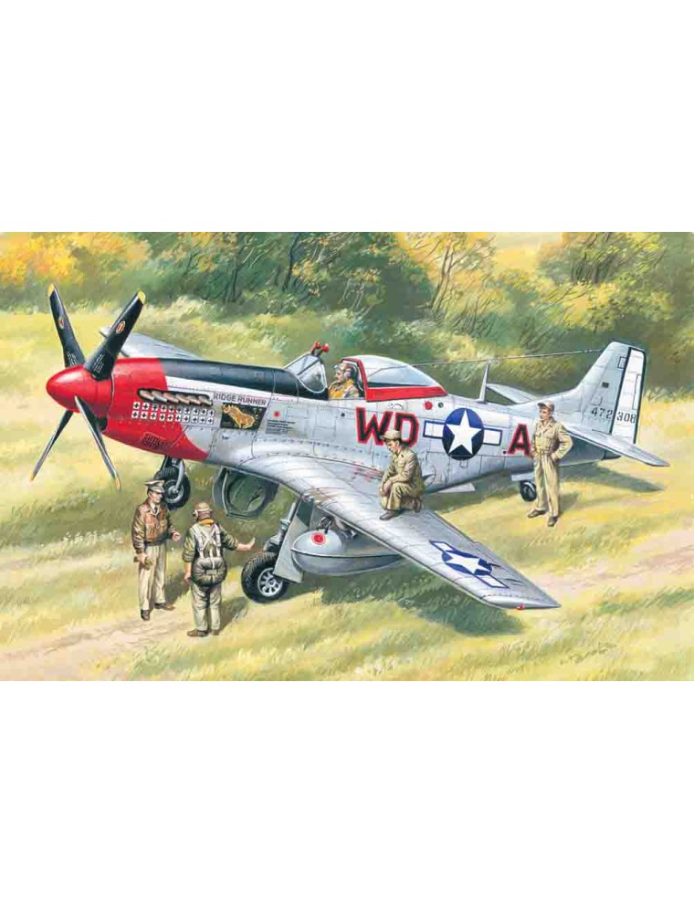 ICM - 1/48 Mustang P-51D with USAAF Pilots and Ground Personnel