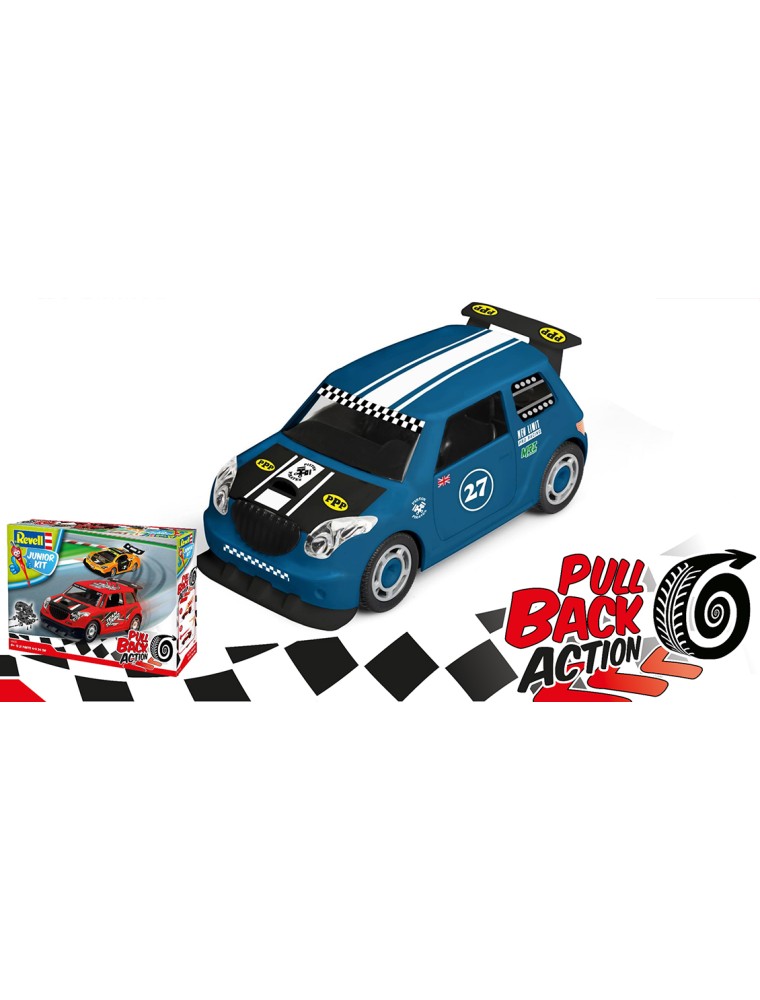 REVELL - 1/20 JUNIOR KIT Pull Back Rallye Car, blue