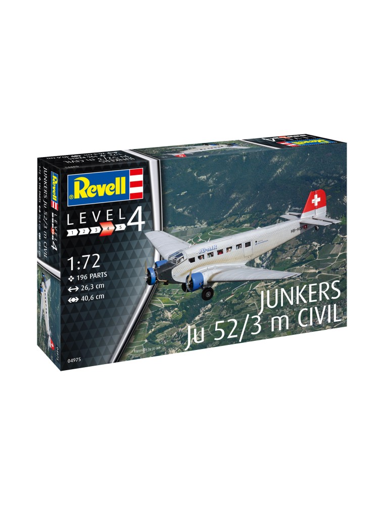 REVELL - 1/72 Junkers Ju 52/3 m Civil