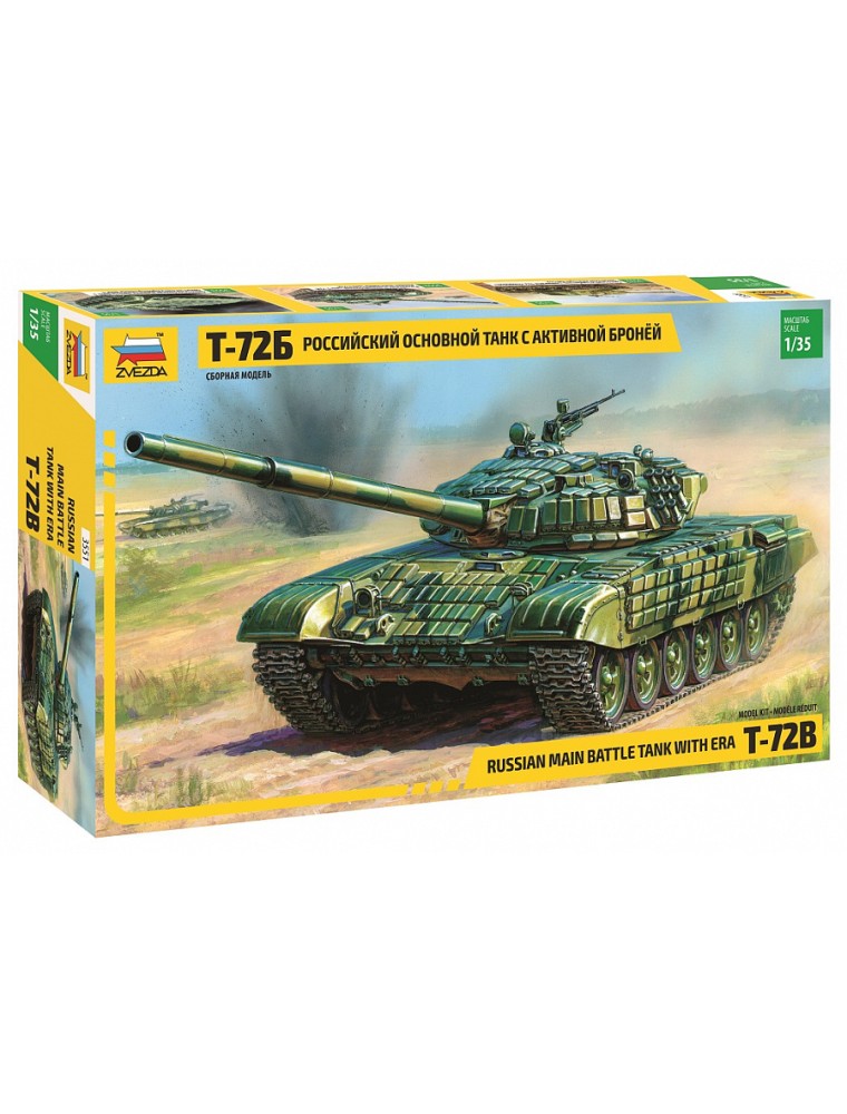 ZVEZDA - 1/35 T-72B Russian Main Battle Tank with ERA