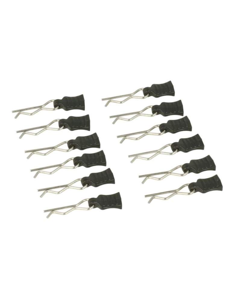 MODSTER - Clips carrozzeria piccole con gommino 12pz per auto 1/16 1/18