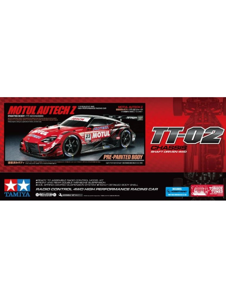 Tamiya - Motul Authech Z verniciata TT02 4wd 1/10 con regolatore