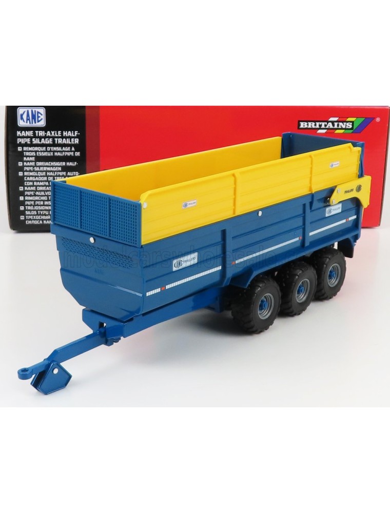 KANE - TRAILER CARRELLO CASSONE RIBALTABILE 3-ASSI - BLUE YELLOW